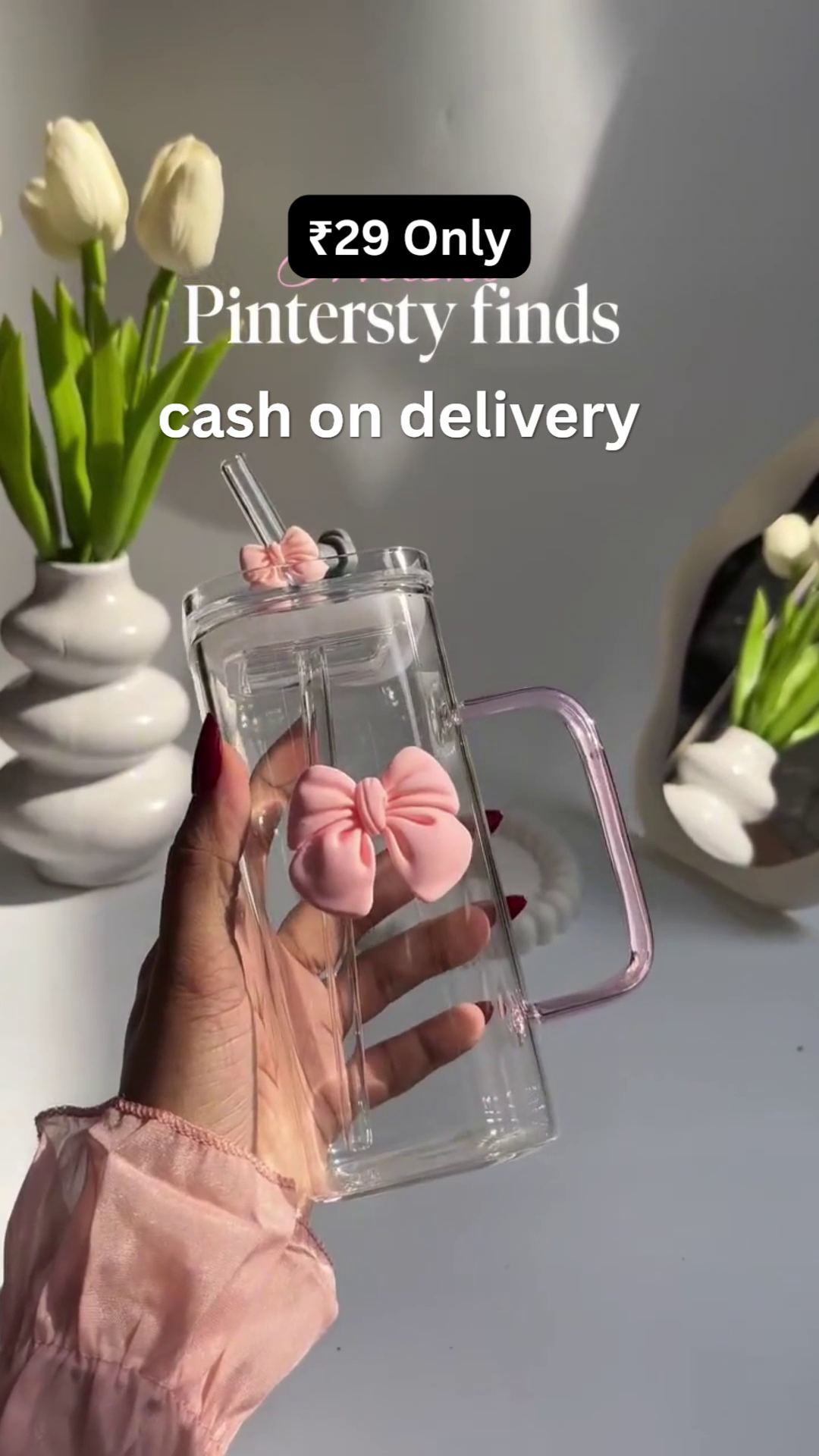 🎀 Pinterest-Inspired Bow Tumbler – Cute, Classy & Trendy